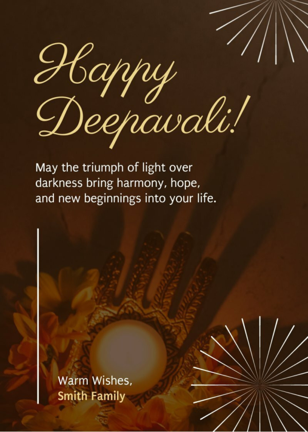 diwali card template