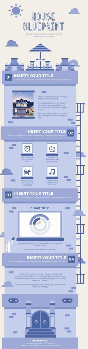 House Designs Informational Infographic Template