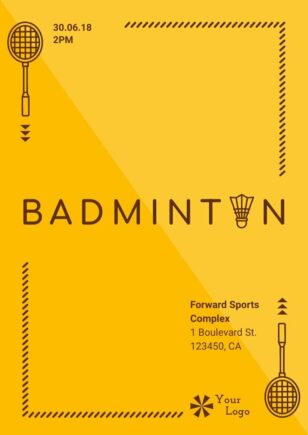 Team Activity Badminton Flyer Template