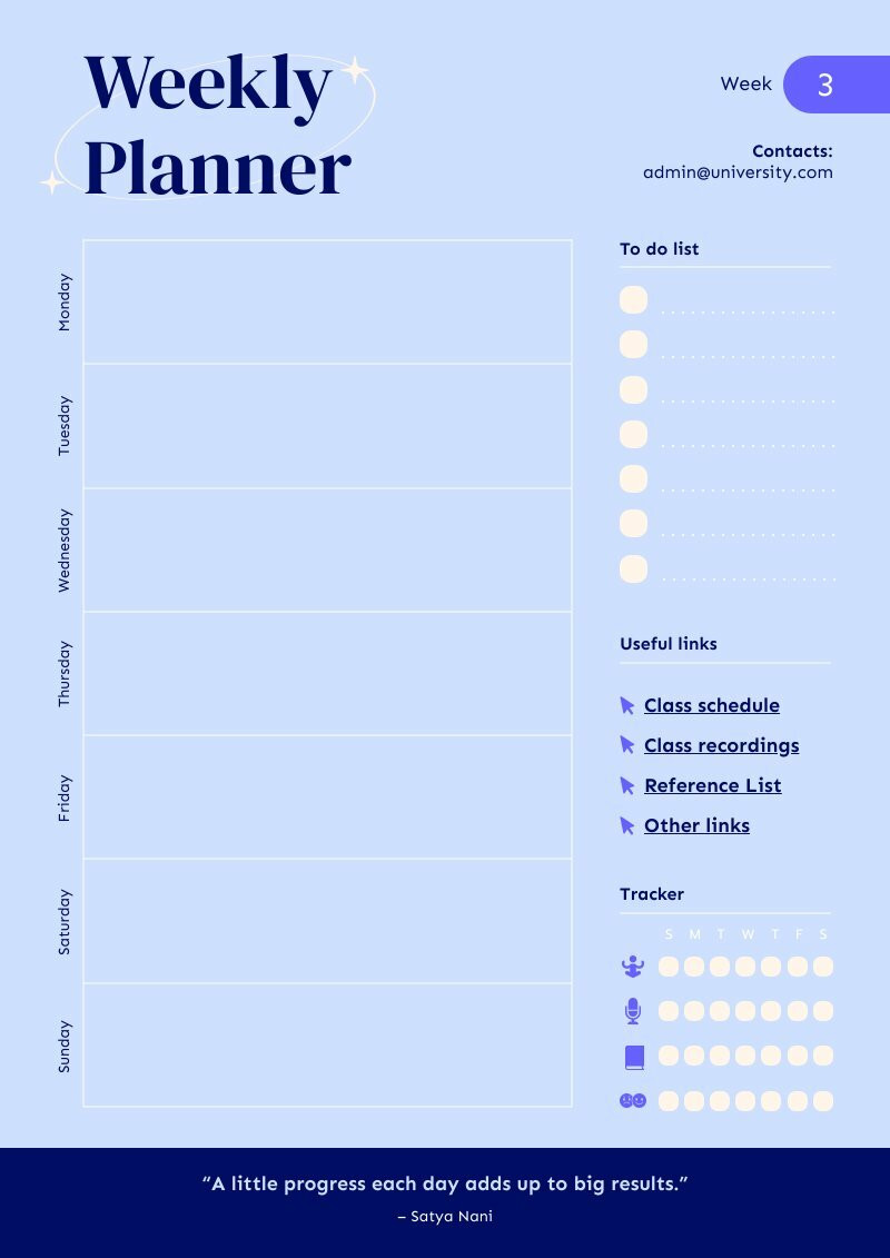 Minimalist Weekly Planner