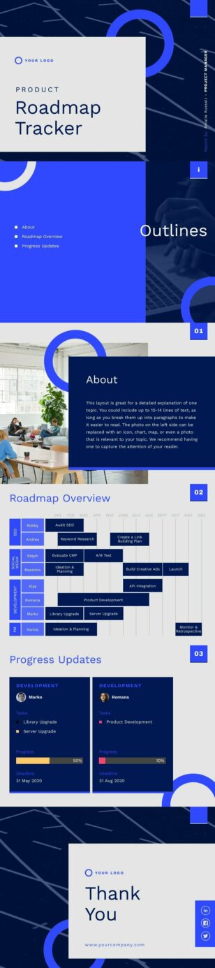 Project Roadmap Tracker Presentation Template