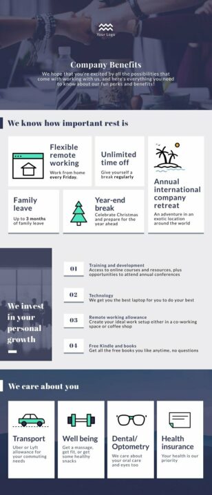 Company Benefits Infographic Template