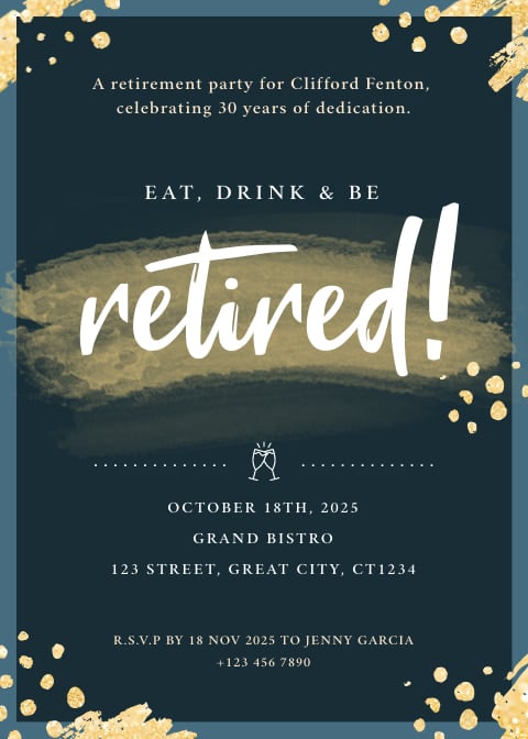 retirement party invitation template